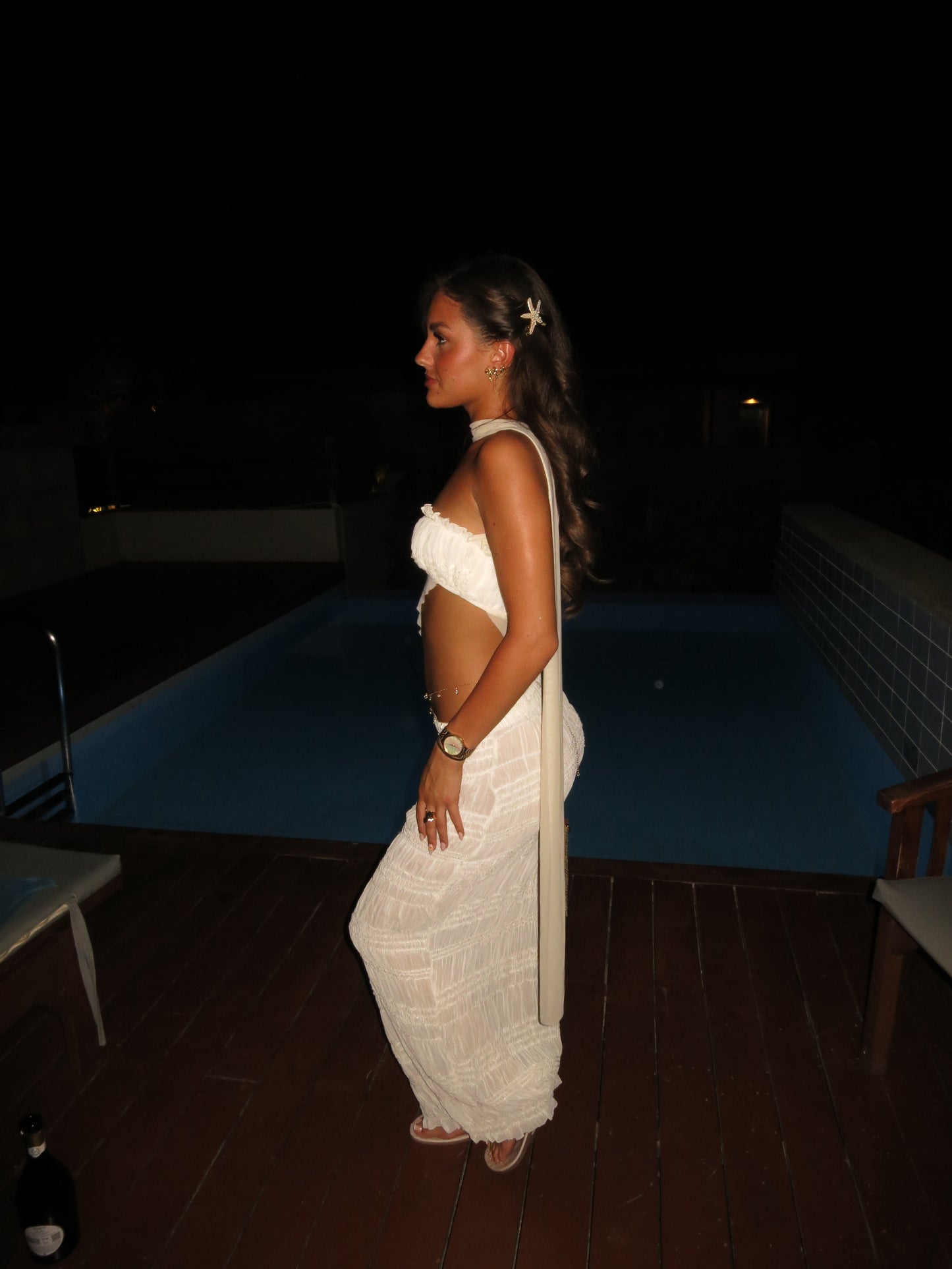 Ivory drape set 🕊️ 🐚